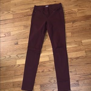 Garage Maroon High Waist Jegging